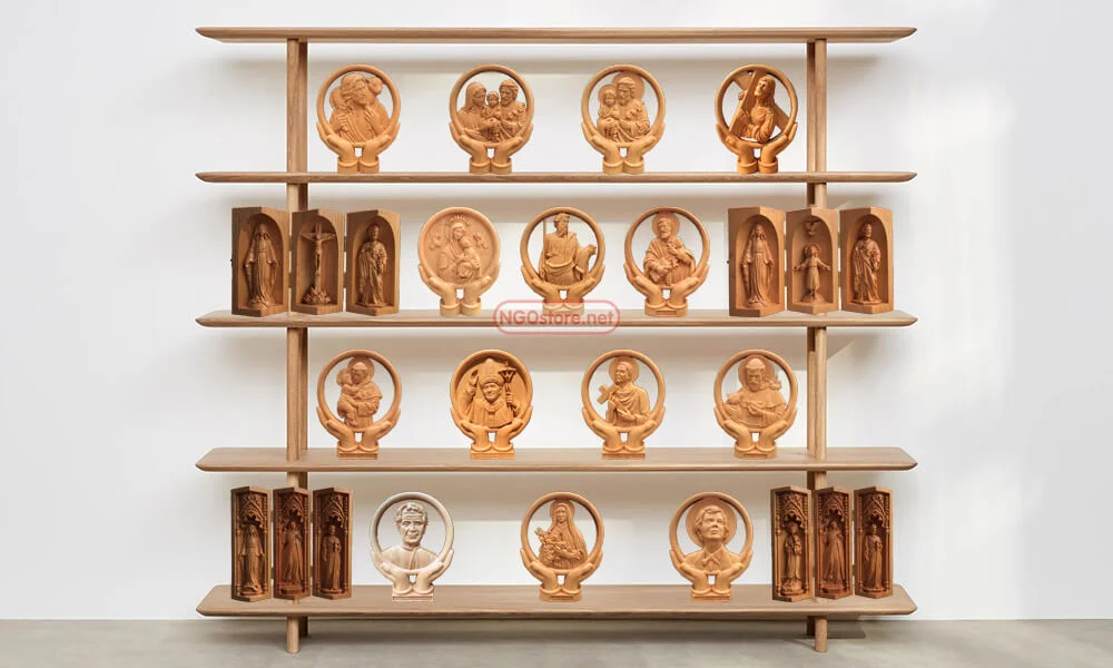 bộ tượng công giáo bằng gỗ