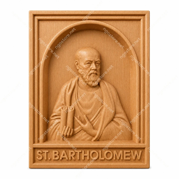 Tranh gỗ Thánh Batôlômêô Tông đồ