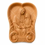 Tượng gỗ Thánh Anna và Mẹ Maria - Mẫu trái tim