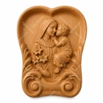 Tượng gỗ Đức Maria Mẹ Thiên Chúa - Mẫu trái tim